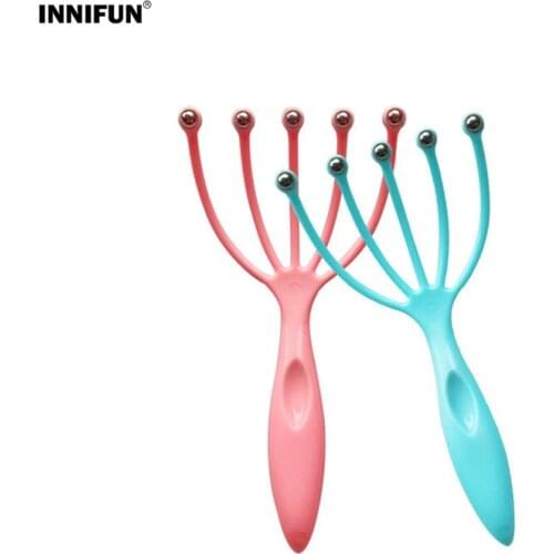 Head Massage Claw Scalp Massage Tool Steel Ball Roll Five Finger Massager Portable Daily Family Relaxation Tools
