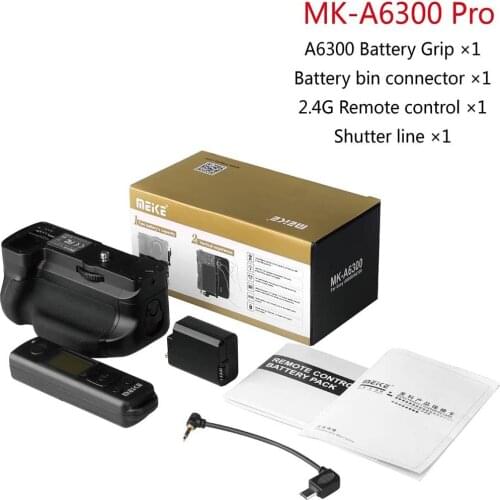 Meike MK-A6300 PRO Built-in 2.4GHZ Remote Controller Up to 100M to Control Shooting for Sony A6100 A6400 A6300 A6000 Camera