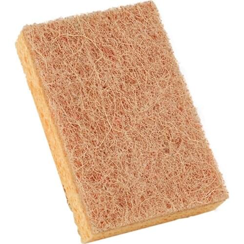 Multifunctional Dishwashing Sponges Kitchen Compound Scouring Pad Natural Wooden Pulp Cotton Sponge Oil-free Dishwashing Cloth