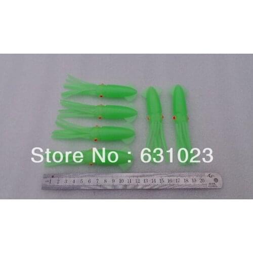 MR OCTOPUS 20pcs fishing lure ,soft lure ,squid jigs,cuttlefish ,12cm, glow indark