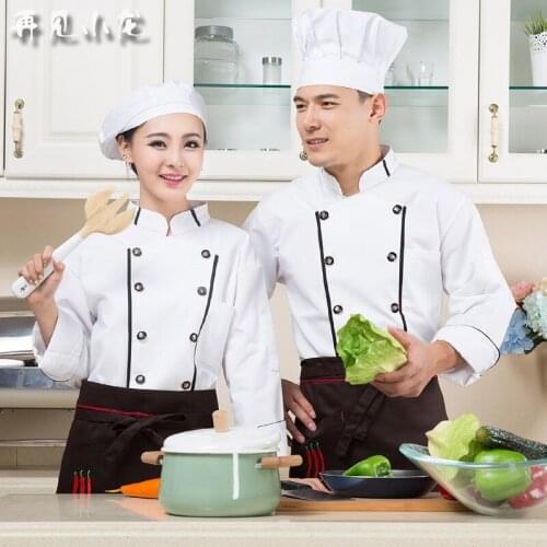 New Chef Jacket Wear Long Sleeved Male Fashion Autumn and Winter Chef Uniform Adult Hotel Restaurant Kitchen Clothes B-5928