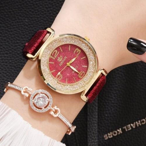 New fashion trend simple digital watch simple pu strap ladies watch