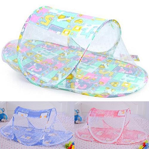 Portable Baby Bed Crib Floral Print Boat Shape Folding Mosquito Twill Net