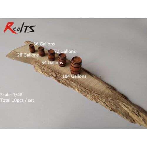 RealTS Ship Model Kit scale 1:48 wood barrels bucket Model Kit Accessories Scene Model 10pcs