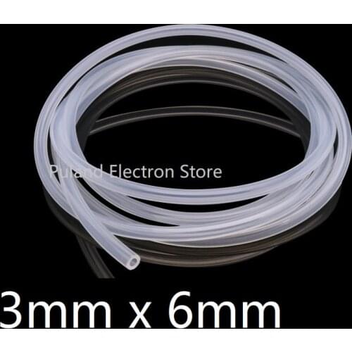 3x6 Silicone Tubing ID 3mm OD 6mm Food Grade Flexible Drink Tubing Pipe Temperature Resistance Nontoxic Transparent