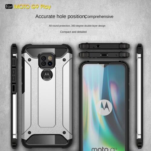 Rugged Armor Shockproof Case For Motorola Moto G9 Play G8 E7 Plus Hard PC + Soft TPU Back Cover For Moto One Macro Fusion Plus