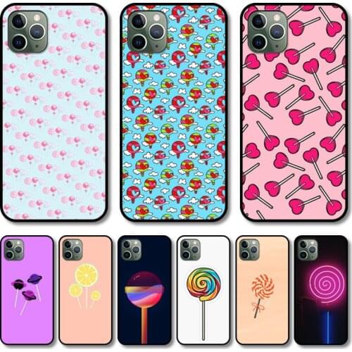 Colorful candy Phone Case cover For iphone 12 pro max 11 8 7 6 s XR PLUS X XS SE 2020 mini black cell shell