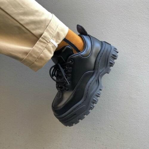 Dropshipping 2021 Women Creepers Pu Flats Platform JK Mary Jane Student Goth Ladies Loafers Shoes Oxfords Sneakers white