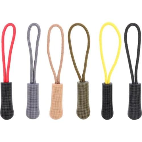 10pcs/pack Zipper Puller Anti Slip End Fit Rope Tag Fixer Zip Cord Tab Clip Outdoor Plastic elastic rope Suitable for Bag