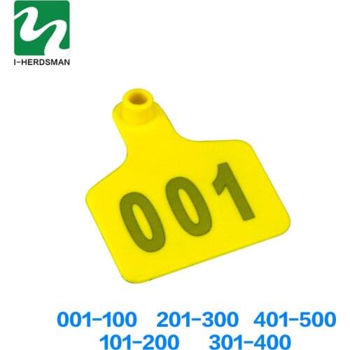 100PC Cow Cattle TPU Ear Tag Signs With Word Ear Tags Typing Copper Head Earrings Farm Animal Identification Card