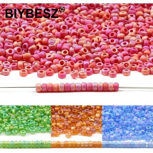 2mm Matte Charms Colorful Glass Beads Seedbeads Rondelle Czech Beads For DIY Jewelry Making Bracelet Necklace Earring Handicraf