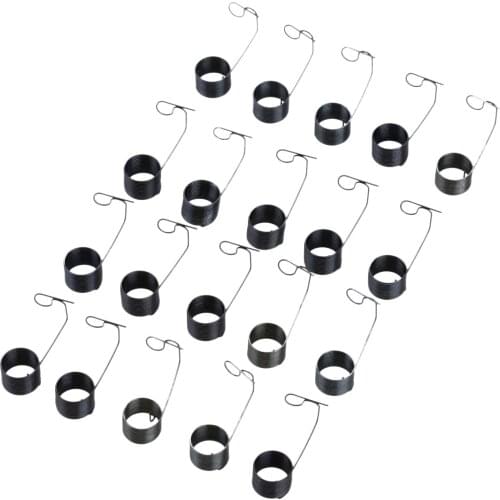 20 Pcs 10*7mm Metal Thread Tension Clamp Springs Fit for Old Household Sewing Machine Home Sewing Tools & Accessory Black