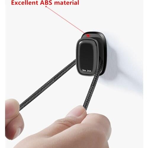 4Pcs Car Clips USB Cable Headphone Organizer Storage Hooks Car Hook Car Self-adhesive Holder Auto Fastener Cable key Wall Hanger