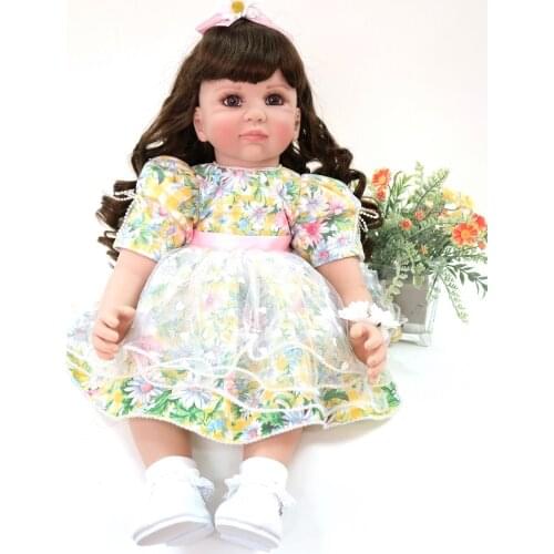 60cm Vinyl Silicone Reborn Baby Doll Toys Lifelike real Baby Girls Birthday Gift Princess Dolls Bebes reborn menina bonecas