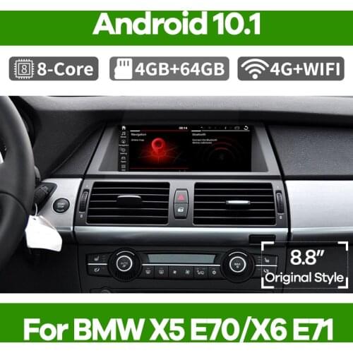 8.8" Android 10.1 Car Multimedia Player GPS for BMW X5 E70 F15/X6 E71 F16 2007-2014 Auto Radio Stereo Audio Video Mirror Screen