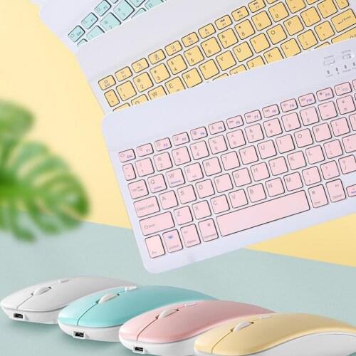 Wireless Bluetooth-compatible Keyboard Quick Response Mute Ultra-thin Laptop Sensitive Mouse for Notebook