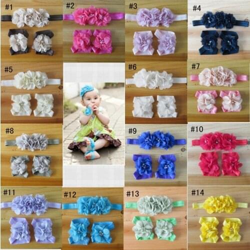 50 sets/lot , Barefoot Sandals Barefoot Sandal and Headband Set