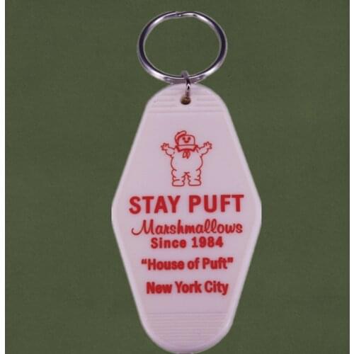 Ghostbusters Marshmallow man Since 1984 House Of Puft New York City Key Tag fob Peter Venkman Ray Stantz Egon Spengler keychain