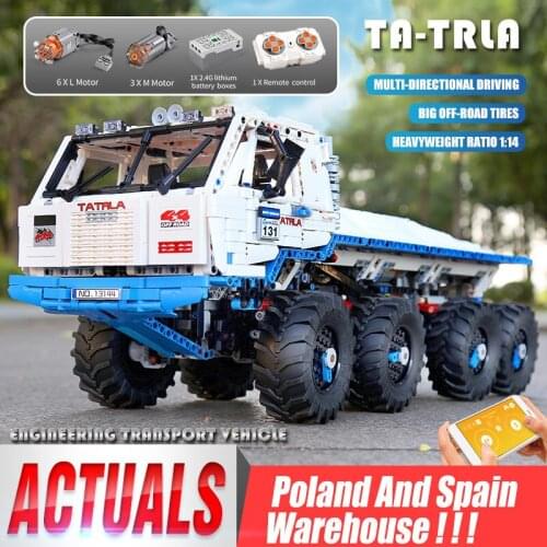 Mould King 13144 Compatible 27092 Arakawa Moc Tow off-road Truck Tatra 813 8x8 Educational Building Blocks Bricks Toy