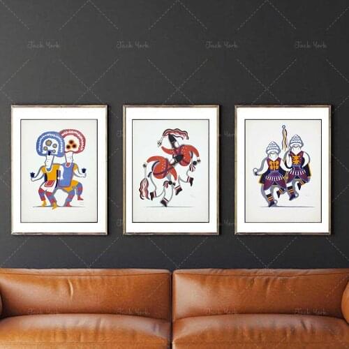 Mid Century Modern Art Print * Carlos Merida Painting Print * Etnich Wall Art * Latin American Art Print * Mexican Dancers