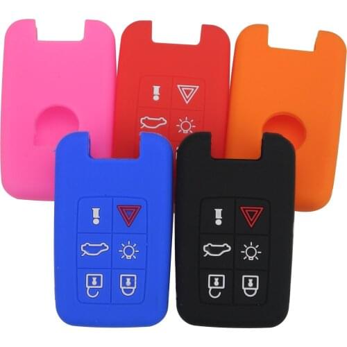 Kutery 10PCS Silicone Colorful Remote Car Key Cover Case 6BTN For Volvo S40 S60 S80 V50 V70 XC60 XC70 XC90 Protection Replace
