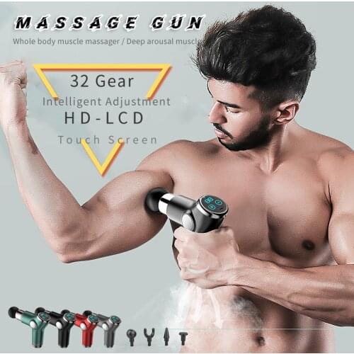 Youmay Mini Massage Gun LCD Display Massager Deep Muscle Massage Vibrator Fascia Gun for Body Massage Relaxation Pain Relief
