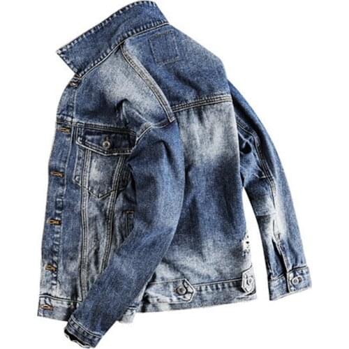 Fashion Denim Jacket For Men European Casual Single Breasted Suit Blazer Jeans Coat Man Jackets Autumn Slim Fit Brand Clothes