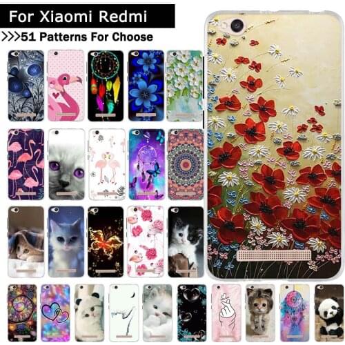 Cute Cartoon Flower Pattern Soft Silicone Cases Phone Coque Fundas for Xiaomi Redmi 5A 3 3S 3X 4A Note 4 4X Capa Phone Covers