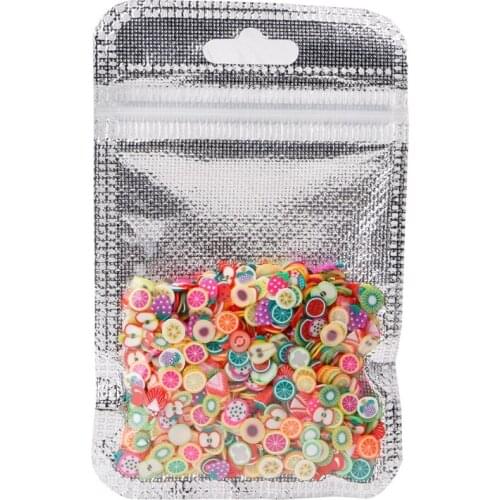 2021 New 1000PCS/Bag 3D Fruit Fur Shape Polymer Clay DIY Nail Art Tip Sticker Decoration