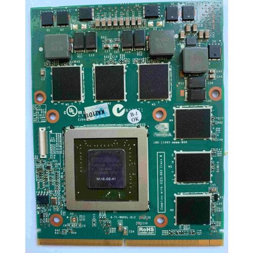 Original GTX460M GTX 460M VGA Video Graphics Card N11E-GS-A1 DDR5 1.5GB for Clevo MSI Laptop Dell M15X M17X R1 R2