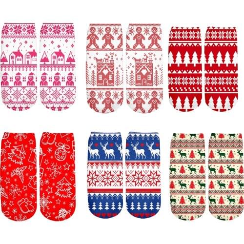 Plstar Cosmos Christmas Snowman Santa Claus 3DPrint Short Socks Hippie Psychedelic Man/Women Funny Premium Unisxe Dropshopping1