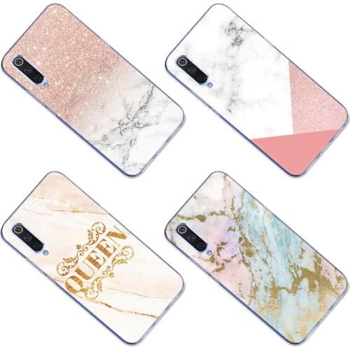 Chic Pink Marble Pretty Silicone Case for Xiaomi Mi POCO X3 NFC M3 F3 Note 10 S 10i 10T 11X Pro 11i 11 Ultra 11 Lite Soft Cover