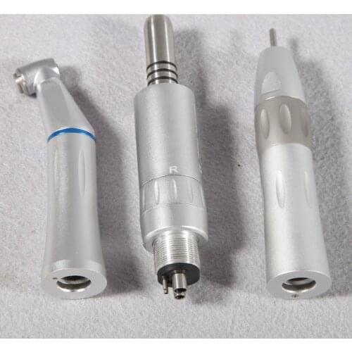 Dental Slow Low Speed Handpiece KIT Contra Angle Air Motor Straight Inner Water Spray Brush Motor dental Lab micromotor polish