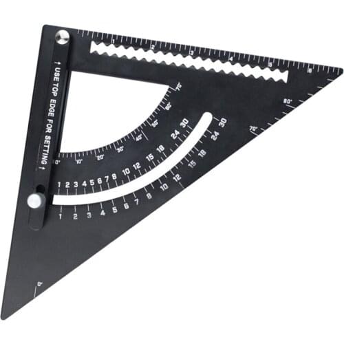Triangle Ruler Square Angle Protractor Layout Tool Thicken 45Degree For Woodworking Measurement Multifunction Framing Measure