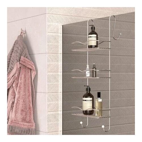 Shower Rack Bathroom Organizer Shelf Shampoo 3 Layer Hanger Without Drilling Shampoo Soap Shower Gel Towel Holder Accessories