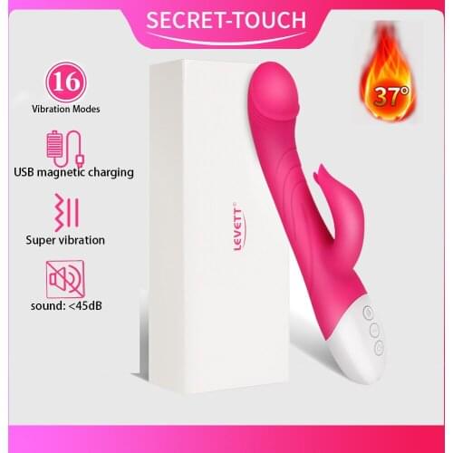 G-spot Vibrator Female 10 Modes Sex Fidget Toys Red 37°C Smart Heated Dildo Agina Massager USB Magnet Charging Goods For Adults