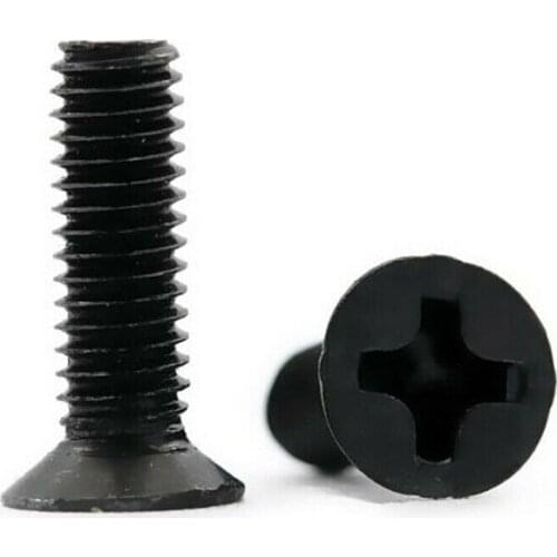 Countersunk Head Screws Black Zinc Plated Phillips Flat Bolts Screw M2 M2.5 M3