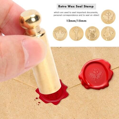 DIY 12/15mm Retro Wax Seal Stamp Sealing Wax Wedding Invitation Envelope Craft Gift