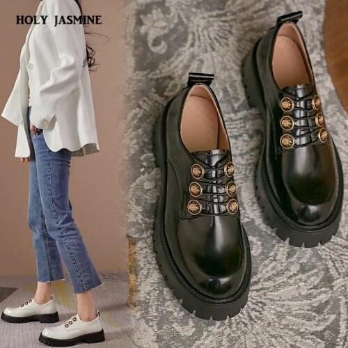 New Quality Patent Leather Women Pumps Shallow High Heels 2021 Spring Brogue Shoes Party Office Shoes Woman Women Flat Shoes