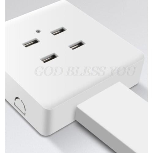 2/4 Ports USB Electrical Socket Wall Mounting Charger Station Power Adapter Plug Drop Shipping