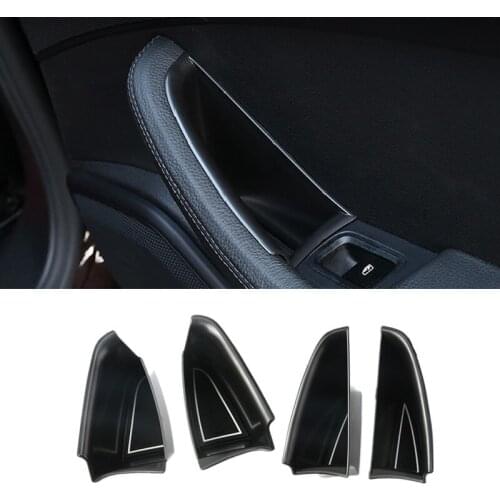 2pcs Car Inner Side Front Rear Door Handle Armrests Storage Box Tray Holder for Porsche Panamera 971 2017 2018 Accessories