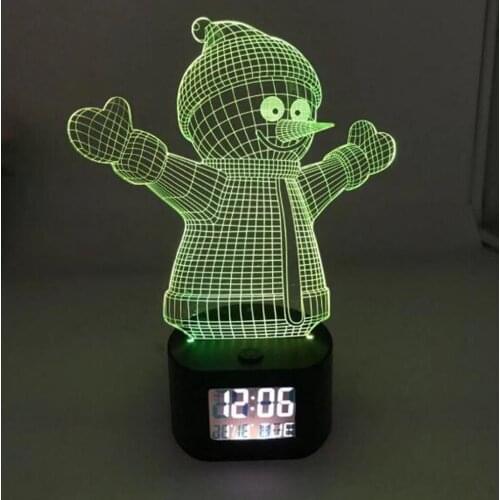 3D Alarm Clock Bottom Seat Fairy Lights Night Table Lamp Fancy Lighting Gifts Led Room Light Anime Valentines Day Gift Usb for