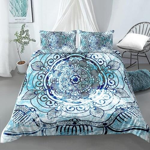 3D Bedding Set Mandala Bedding Duvet Cover King Queen Size Quilt Cover Bedclothes Comforter Cover 2/3Pcs Duvet Cover Set