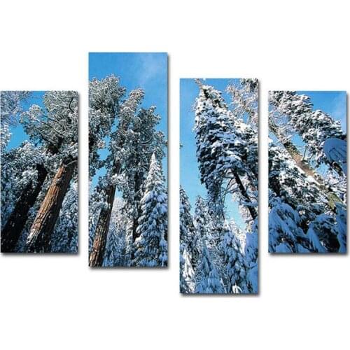 4pcs 5d Diy Diamond Embroidery Diamond Painting Cross Stitch winter snow Full Square Diamond Mosaic paintings by numbers ZP-2814
