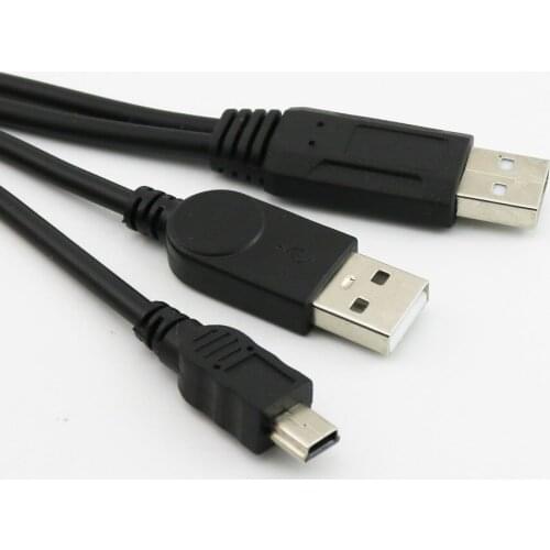 5x Mini USB Male + USB 2.0 Male to USB 2.0 A Male Data Charging Connector Cable Cord 50+20cm