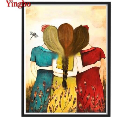 DIY 5D Diamond Embroidery Full Drill Square Diamond Painting Three sisters Series Cross Stitch Mosaic Manual Hobby