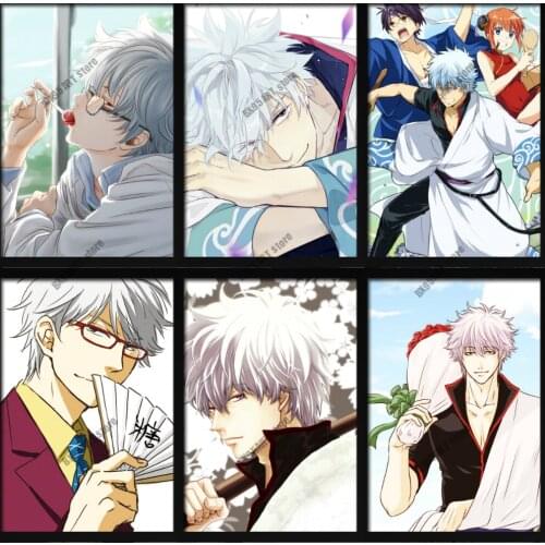 Diamond Painting Anime Gintama Sakata Gintoki Kagura Mosaic Diamond Embroidery Full Square Cross Stitch Kits Home Decoration