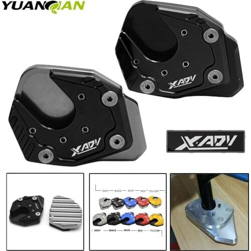 For Honda X-ADV X ADV XADV ampliar 2017 2018 Motorcycle Kickstand Extension Side Stand Plate Pad Enlarger XADV X-ADV X ADV logo