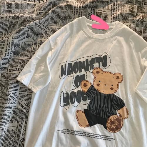 Women T-shirt Streetwear Loose Summer T Shirt Women Harajuku Punk Short Sleeves Y2K T-shirts Tops Tee Hip Hop Loose Tshirt Girl