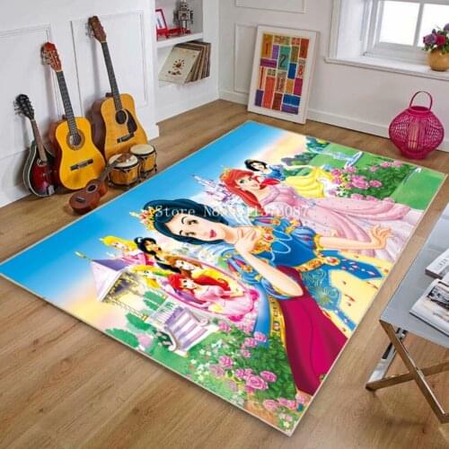 Princess Mat Girls Playmat Snow White Mat Kids Rug Carpet Floor Bedroom Doormat Non-slip Mat Birthday Gift Activity Mat Resin